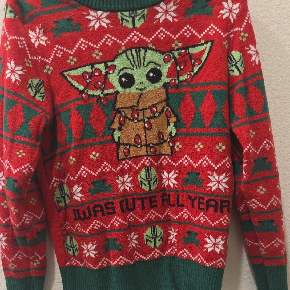 Star Wars Red and Green Crewneck Sweater